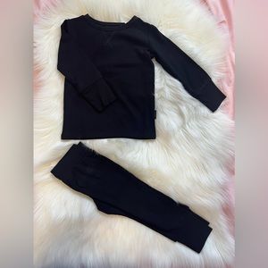 Ribbed Bamboo Lounge Set Black